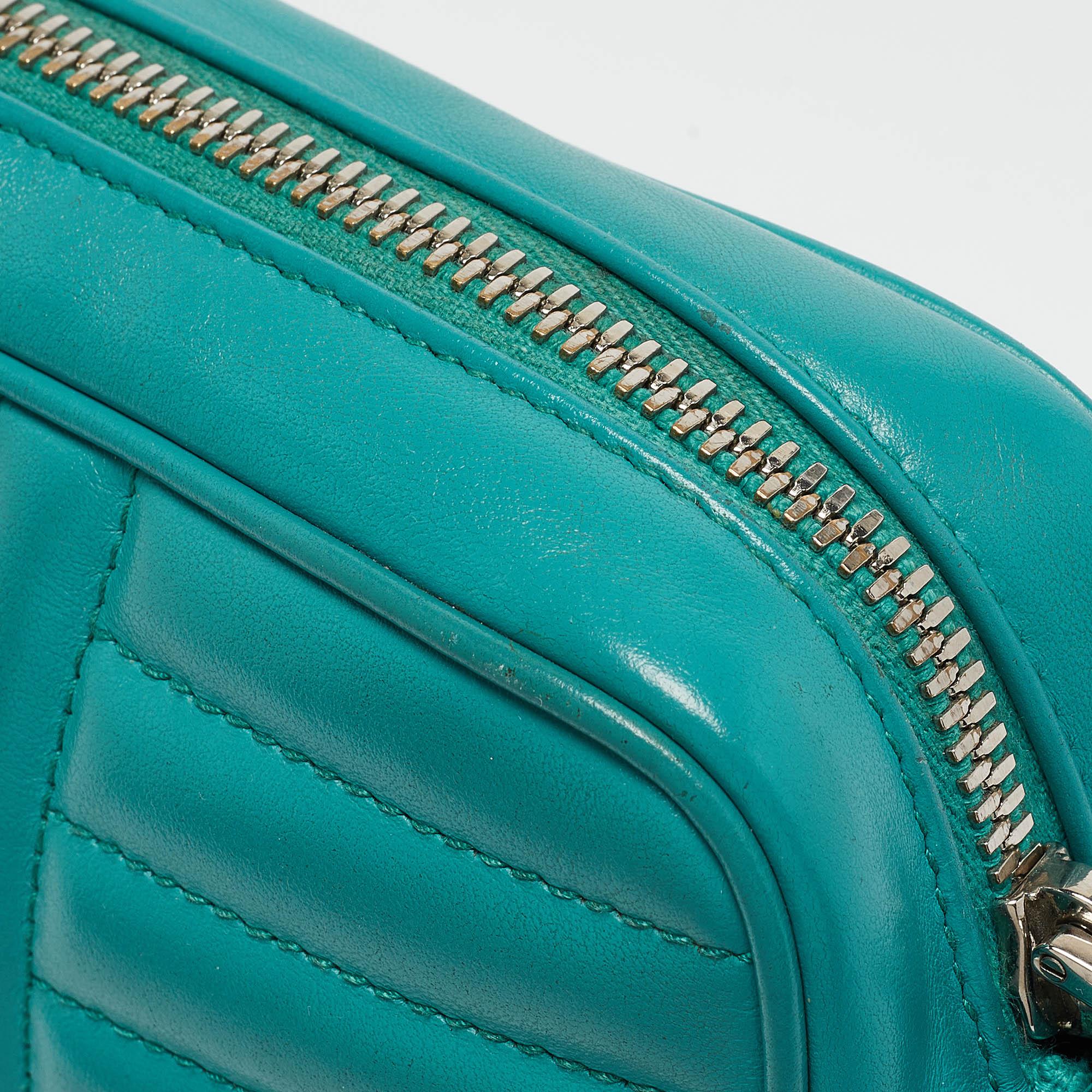Prada Green Leather Diagramme Camera Shoulder Bag 5