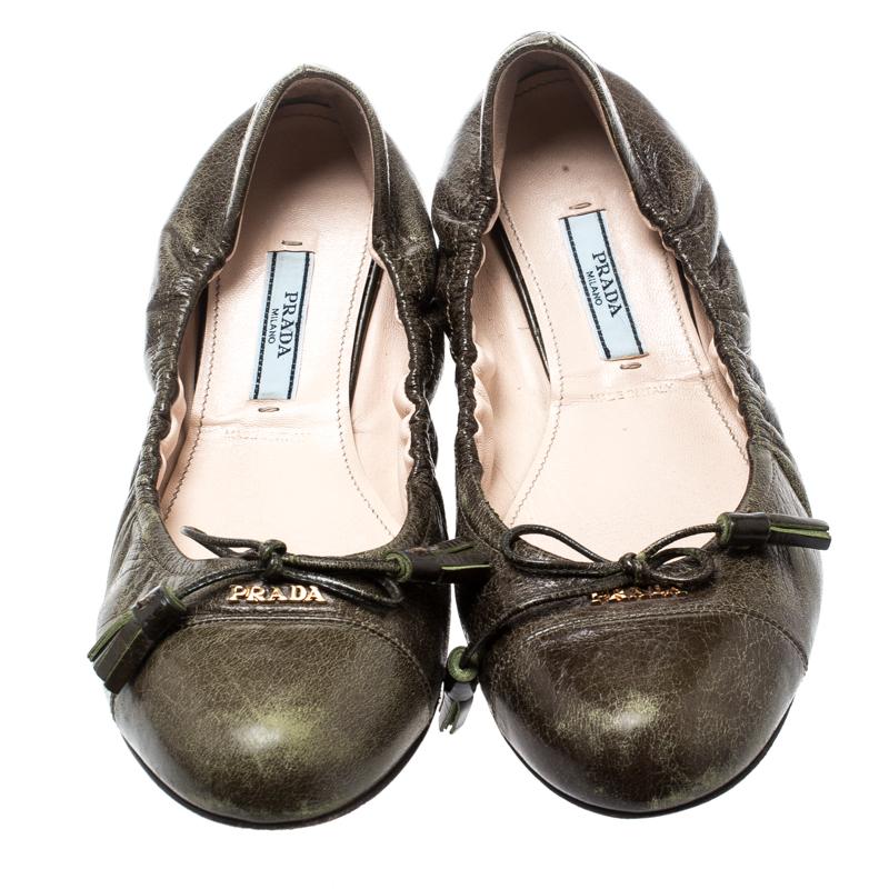 prada scrunch ballet flats