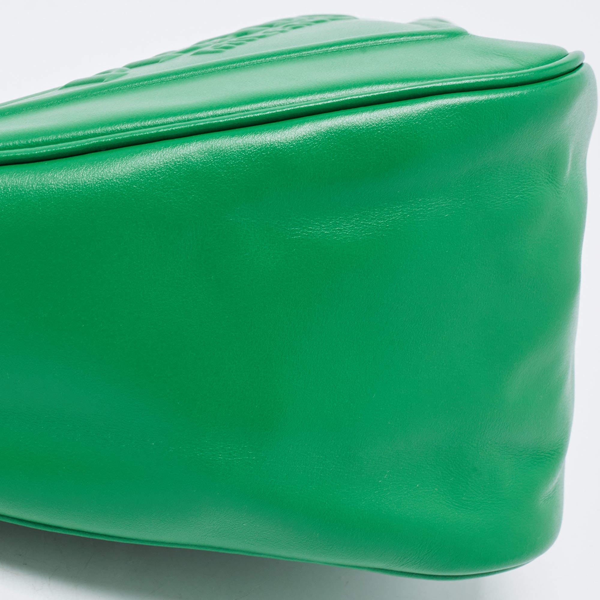 Women's Prada Green Leather Small Triangle Shoulder Bag