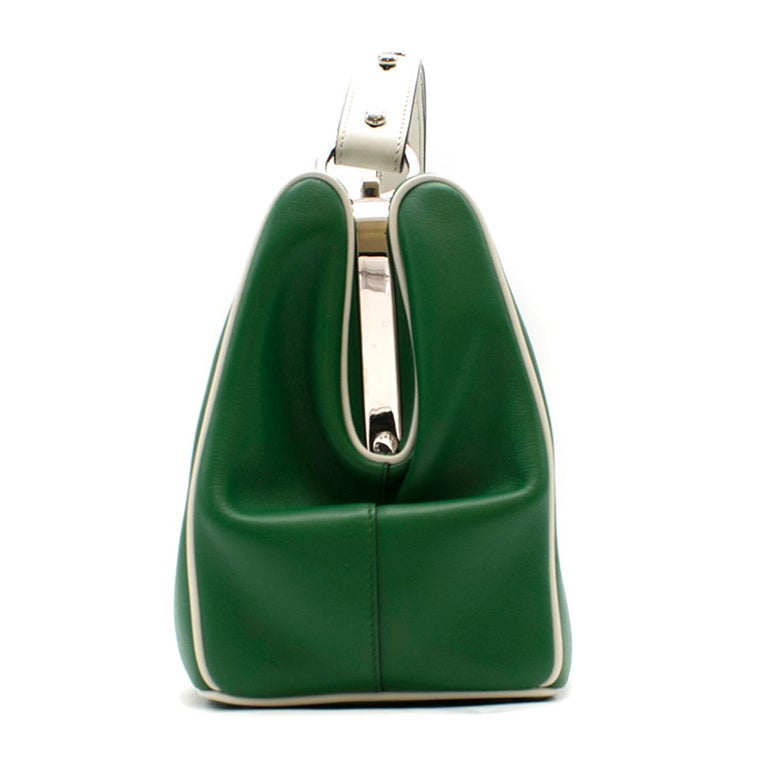 Prada Green Leather Top Handle Bag at 1stDibs