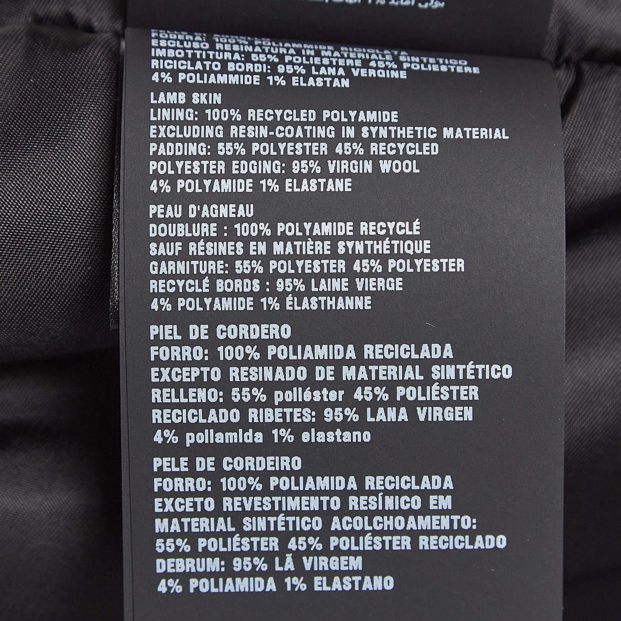 Prada Bomberjacke aus Leder in Grün mit Metall dreieckigem Dreieck XS im Angebot 2