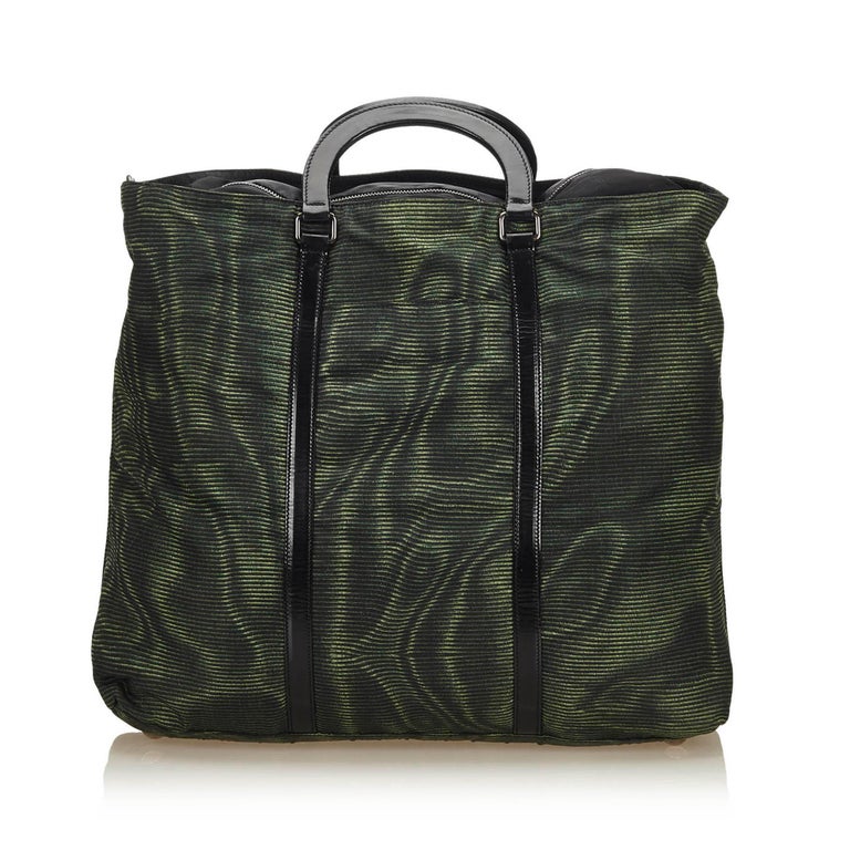 Prada Green Nylon Handbag For Sale at 1stdibs