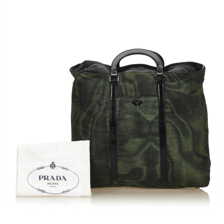 Prada Green Nylon Handbag For Sale at 1stdibs