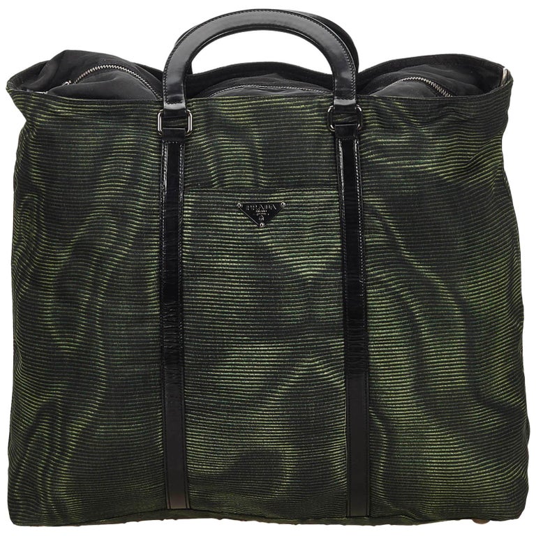 Prada Green Nylon Handbag For Sale at 1stdibs