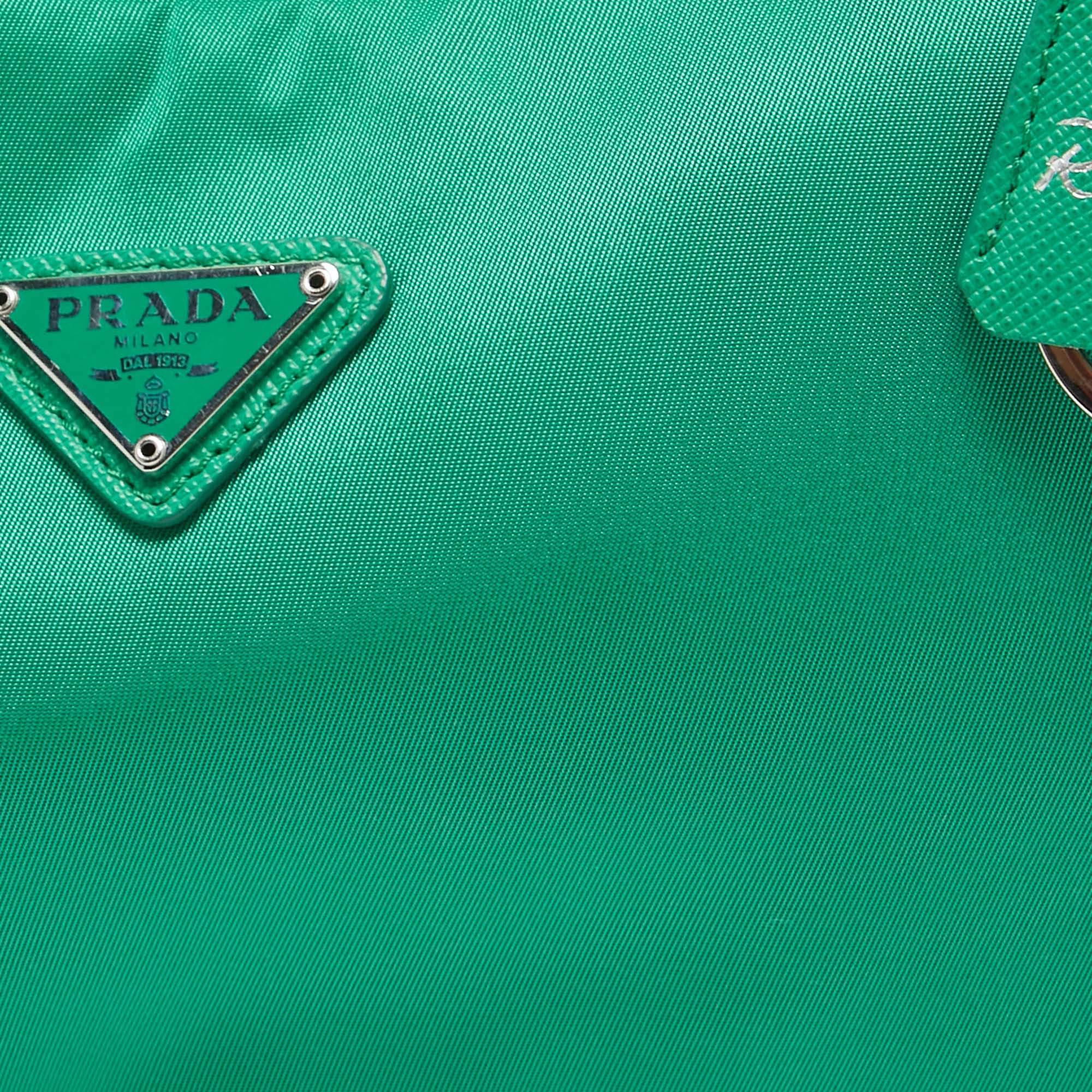 Prada Green Nylon Mini Re-Edition 2000 Shoulder Bag 8