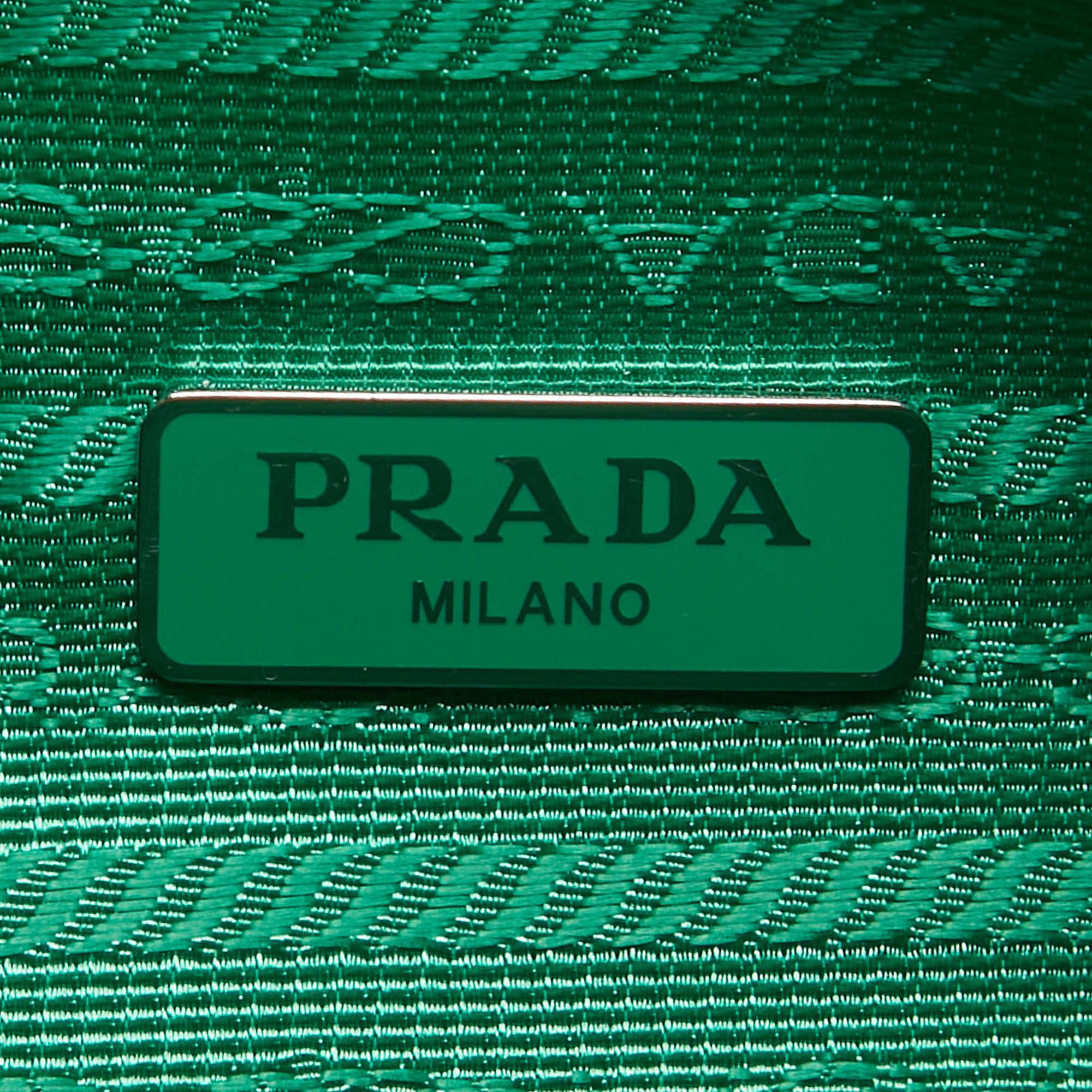 Prada Green Nylon Mini Re-Edition 2000 Shoulder Bag For Sale 2