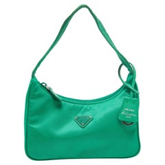 Prada Green Nylon Mini Re-Edition 2000 Shoulder Bag