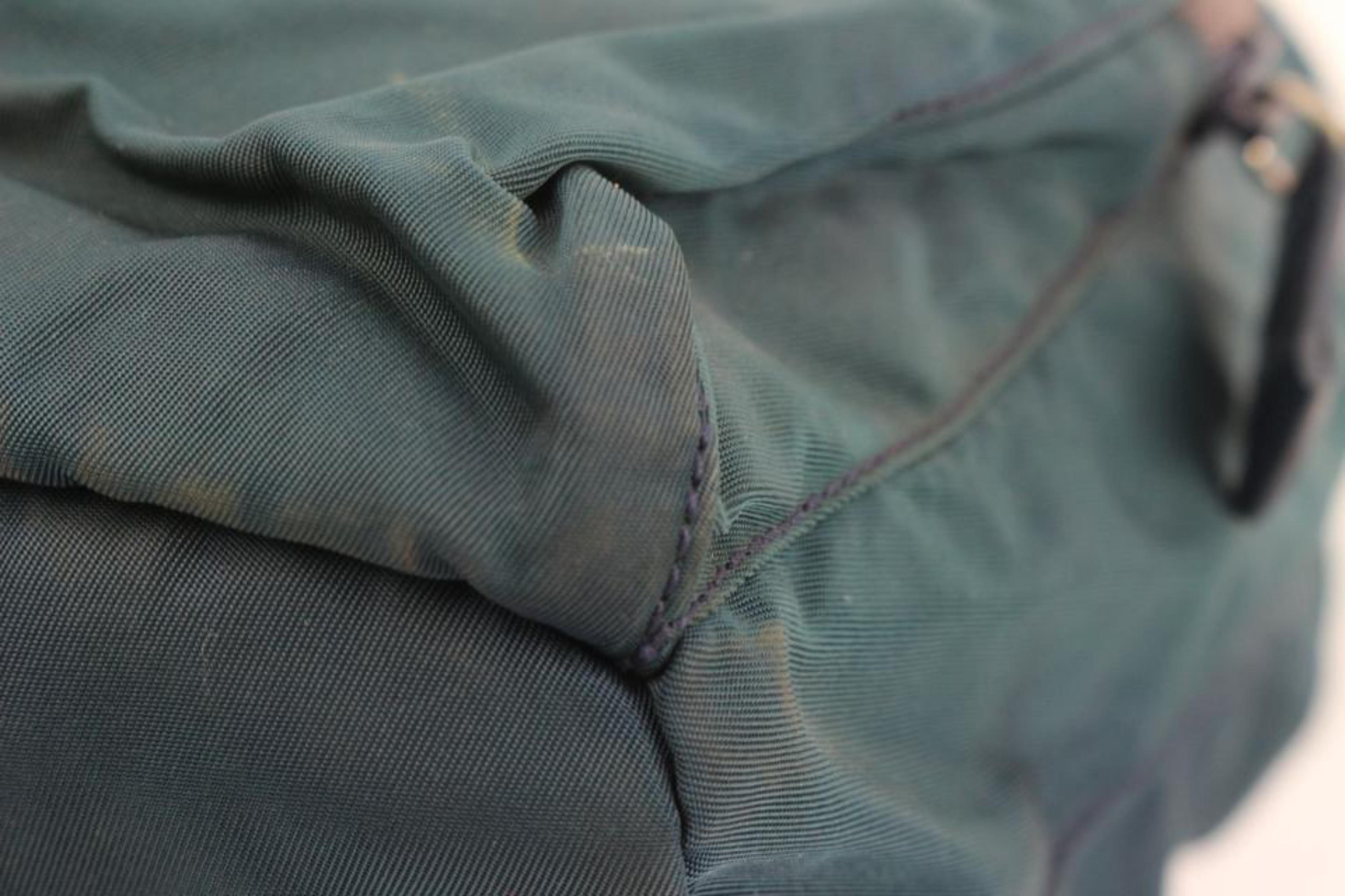 Prada Green  Nylon Vela Backpack Twin Pocket 5p419s 5