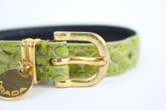 Prada Green Python Tag Bracelet 23pt914 Belt