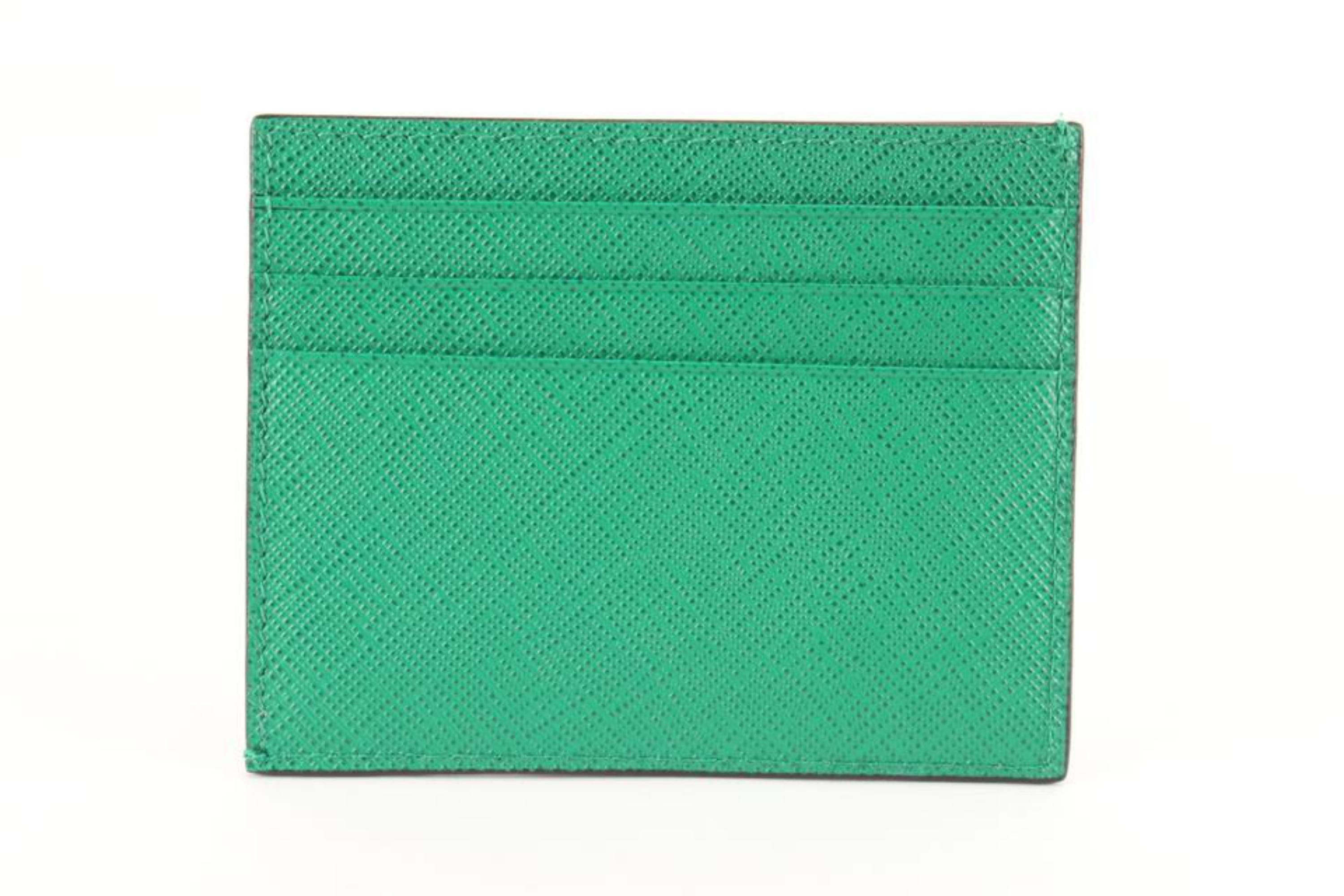 Prada Green Saffiano Leather Card Holder 57p825s 3