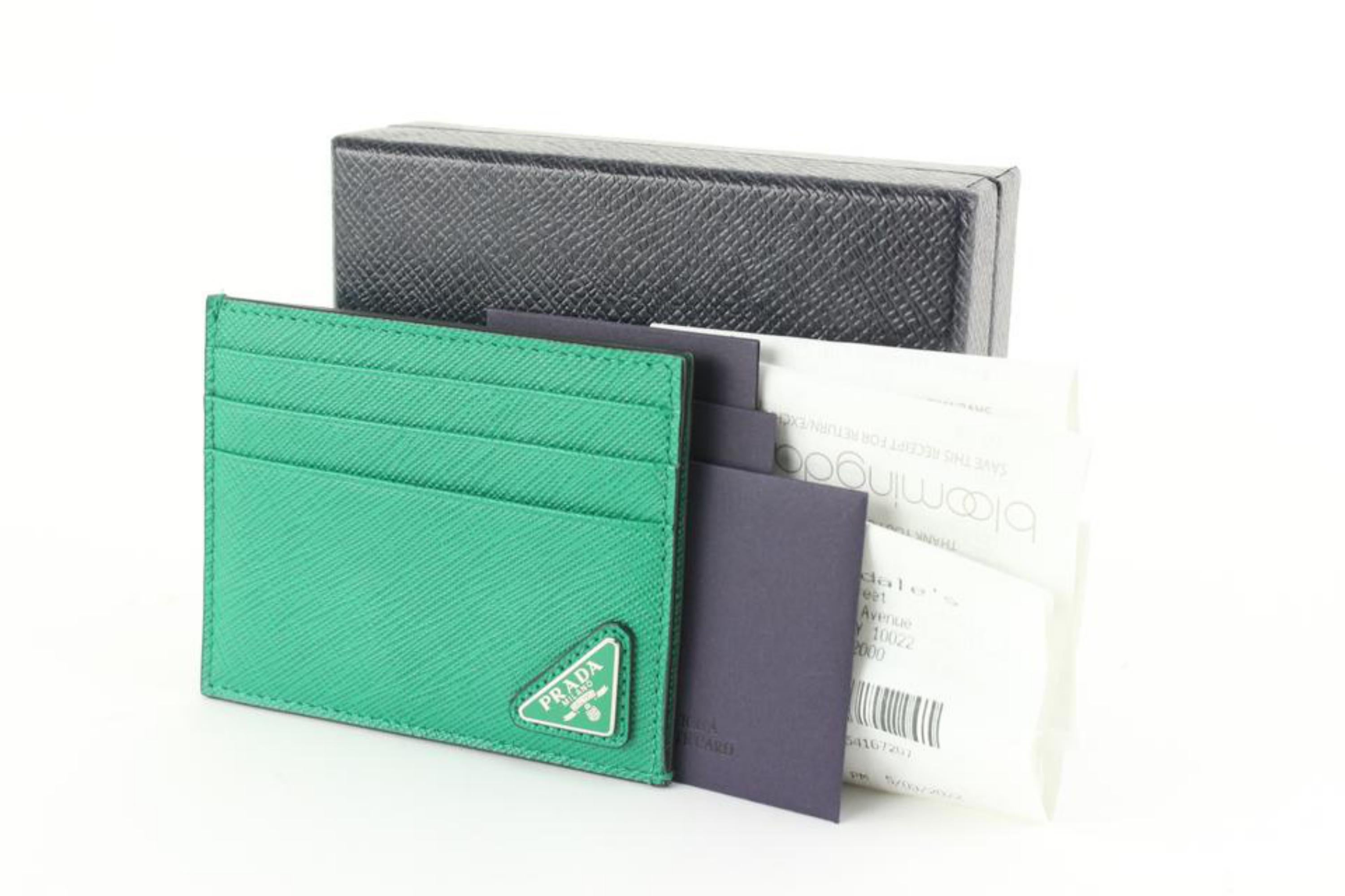 Prada Green Saffiano Leather Card Holder 57p825s 5