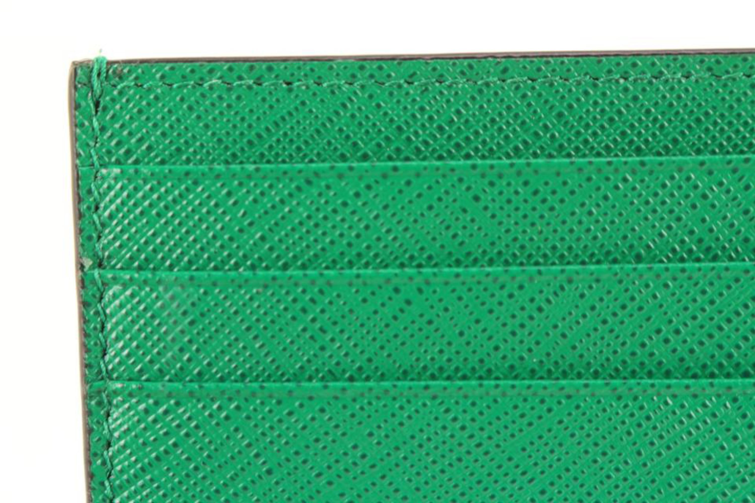 prada card holder green