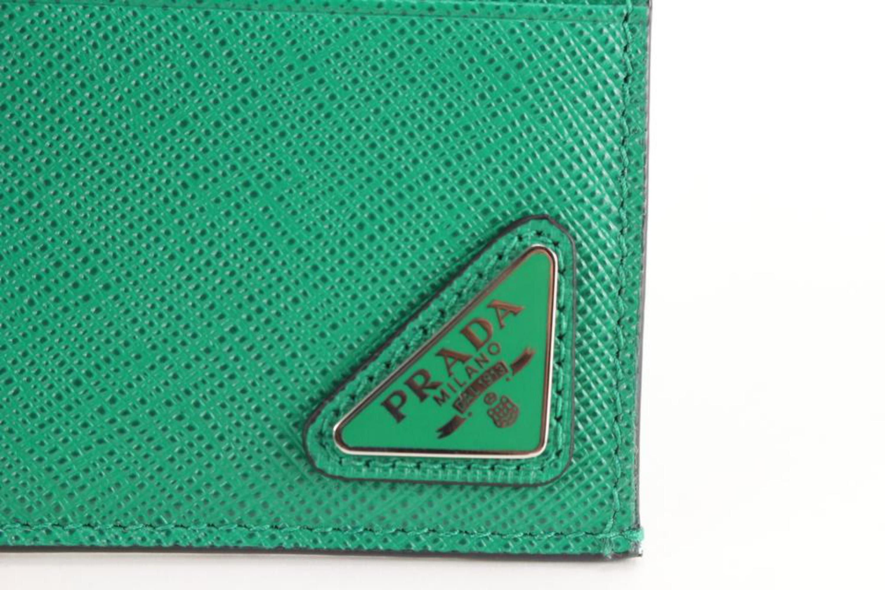 Prada Green Saffiano Leather Card Holder 57p825s 1