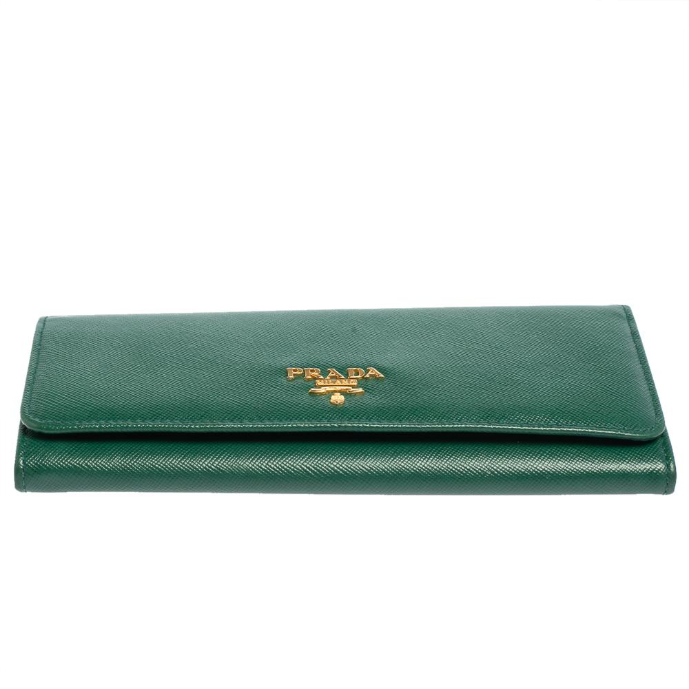 prada wallet green