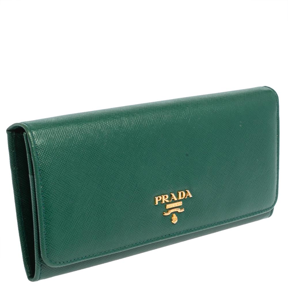 prada green wallet