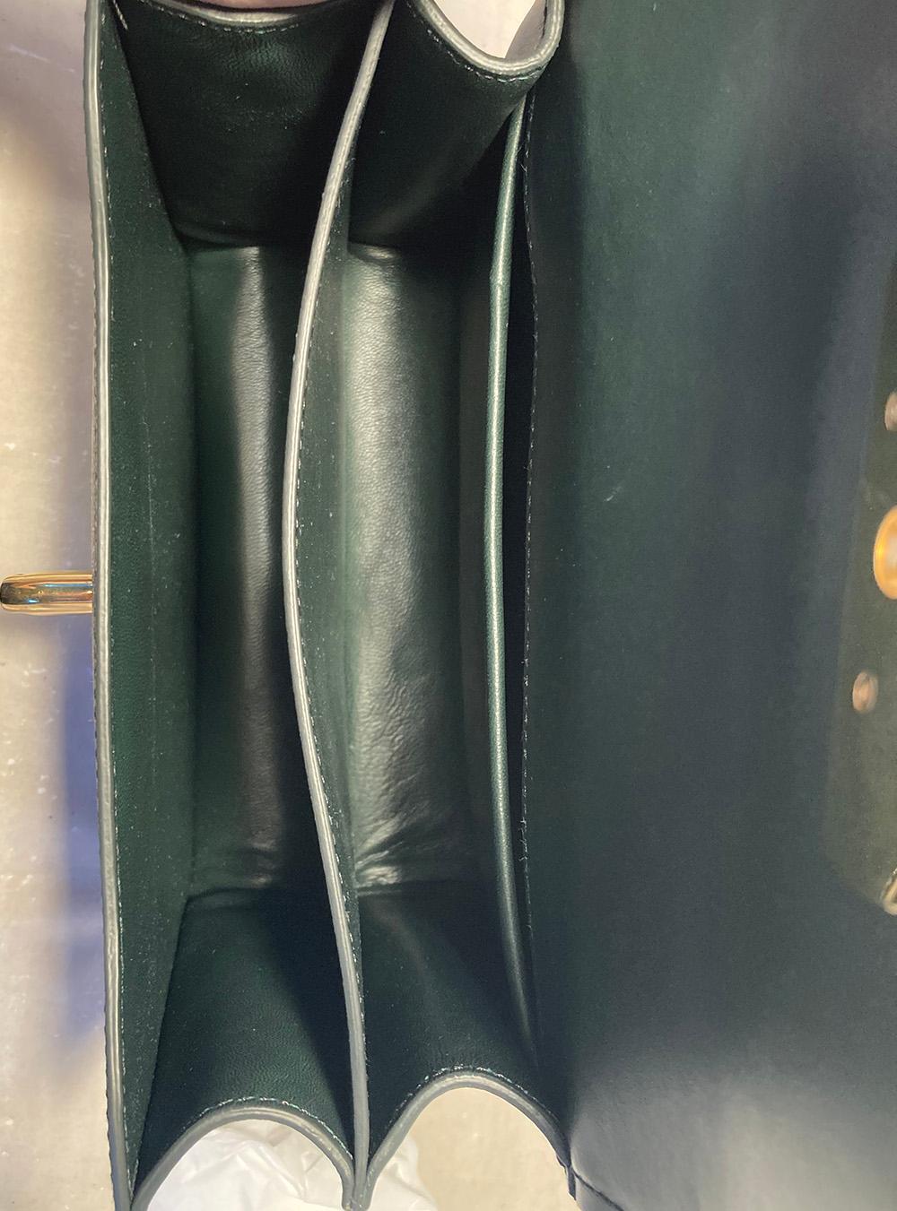 Prada Saffiano Leather Symbole Bag in Emerald Green In New Condition In Philadelphia, PA