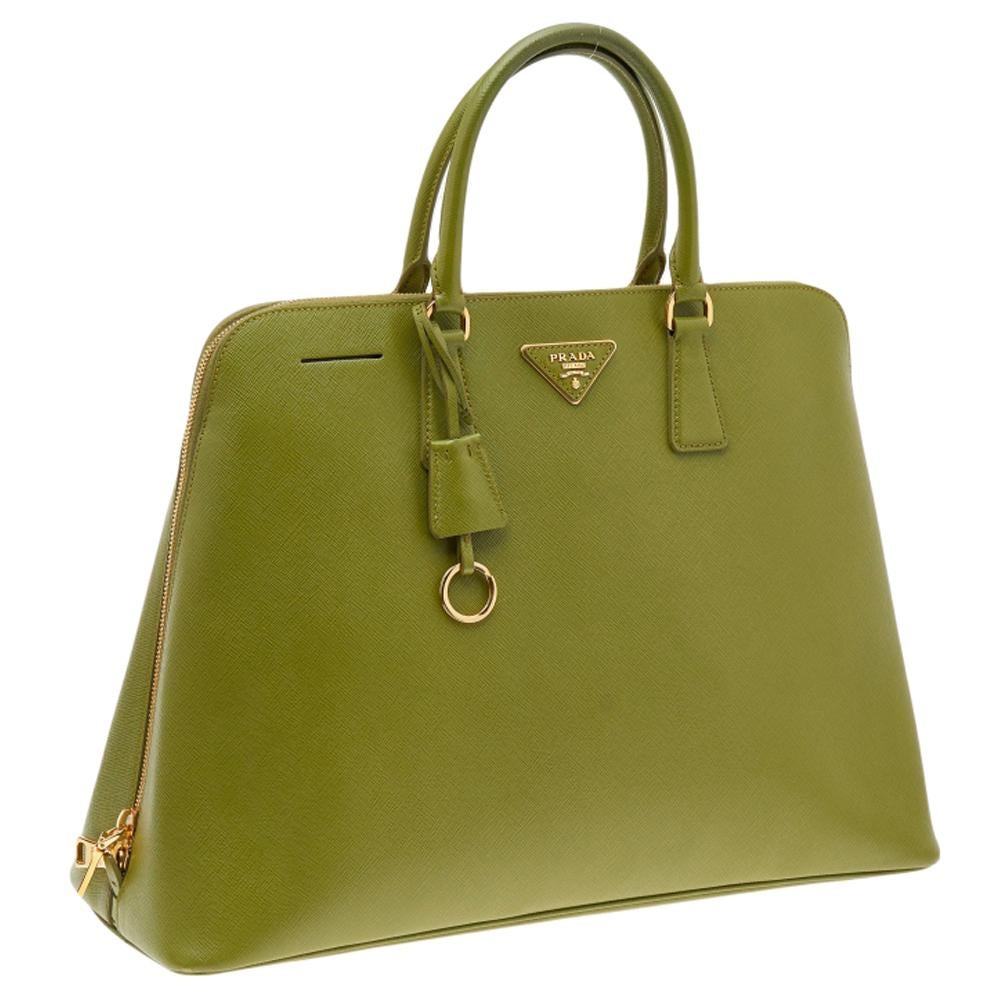 green prada bag