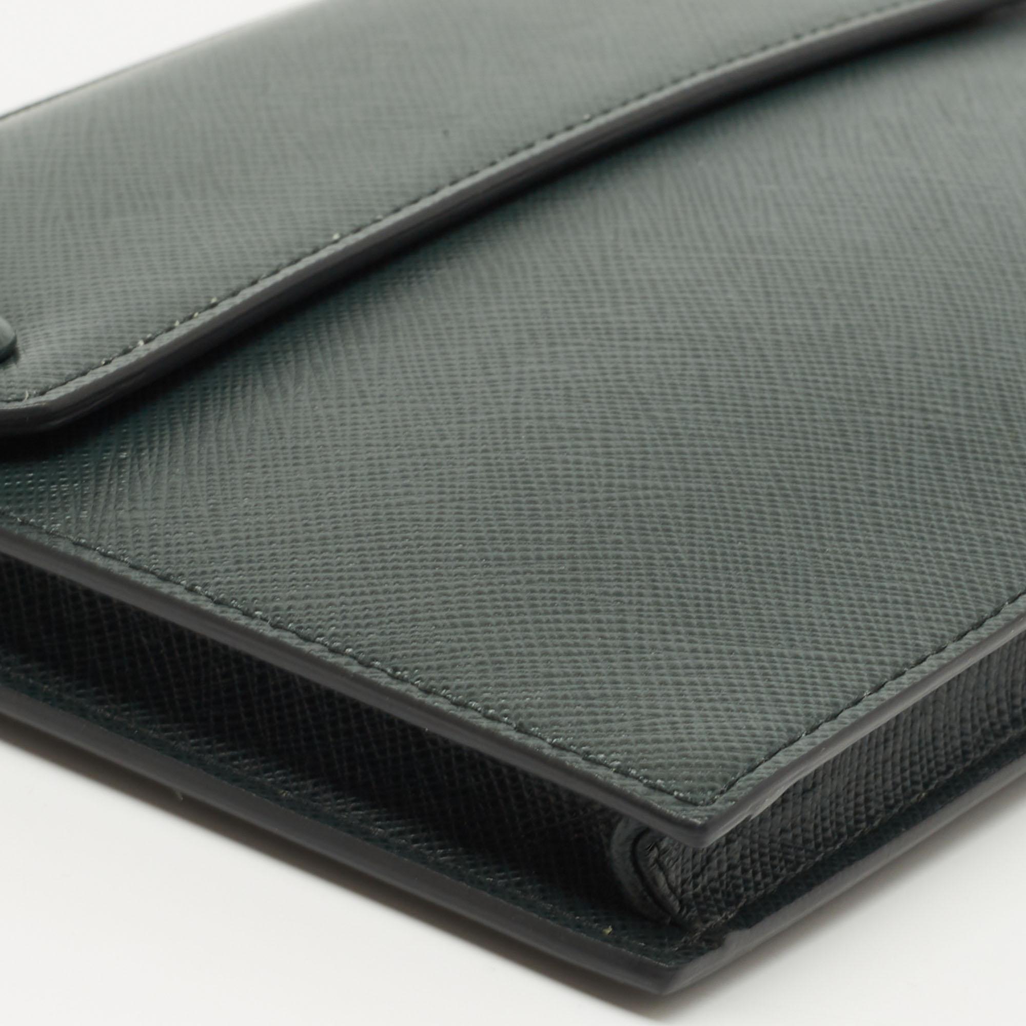 Prada Green Saffiano Leather Smartphone Case 7