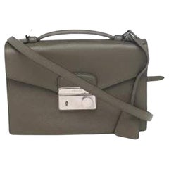 Prada Green Saffiano Lux Leather Crossbody Bag