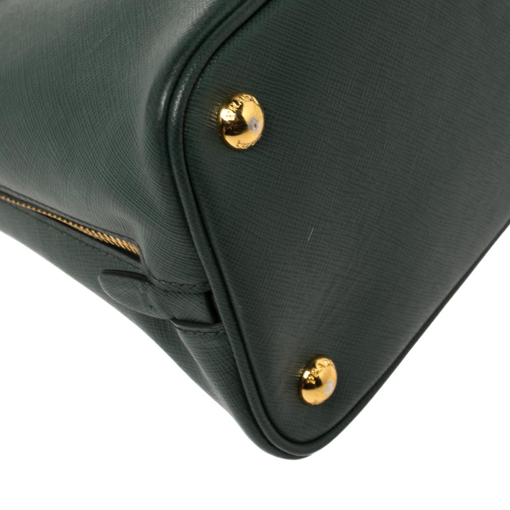 Prada Green Saffiano Lux Leather Medium Promenade Satchel 4