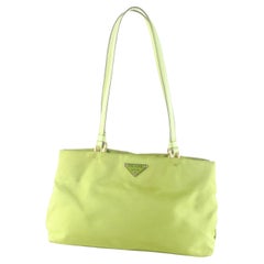 Prada Green Tessuto Nylon Shopper Tote Shoulder Bag 4PR831K