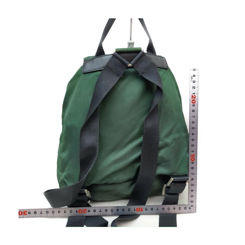 Prada Green Tessuto Nylon Twin Pocket Backpack  863285 1