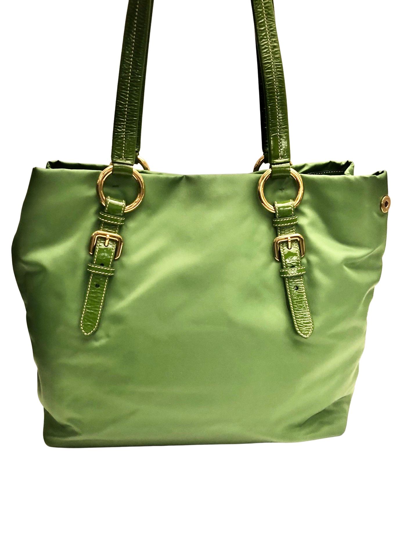 Women's or Men's Prada Green Tessuto Pietre Jewelled Nylon Tote Bag