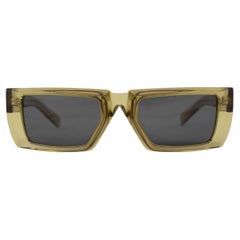 PRADA Grüne transparente Acetat-Sonnenbrille SQUARE SPR24Y