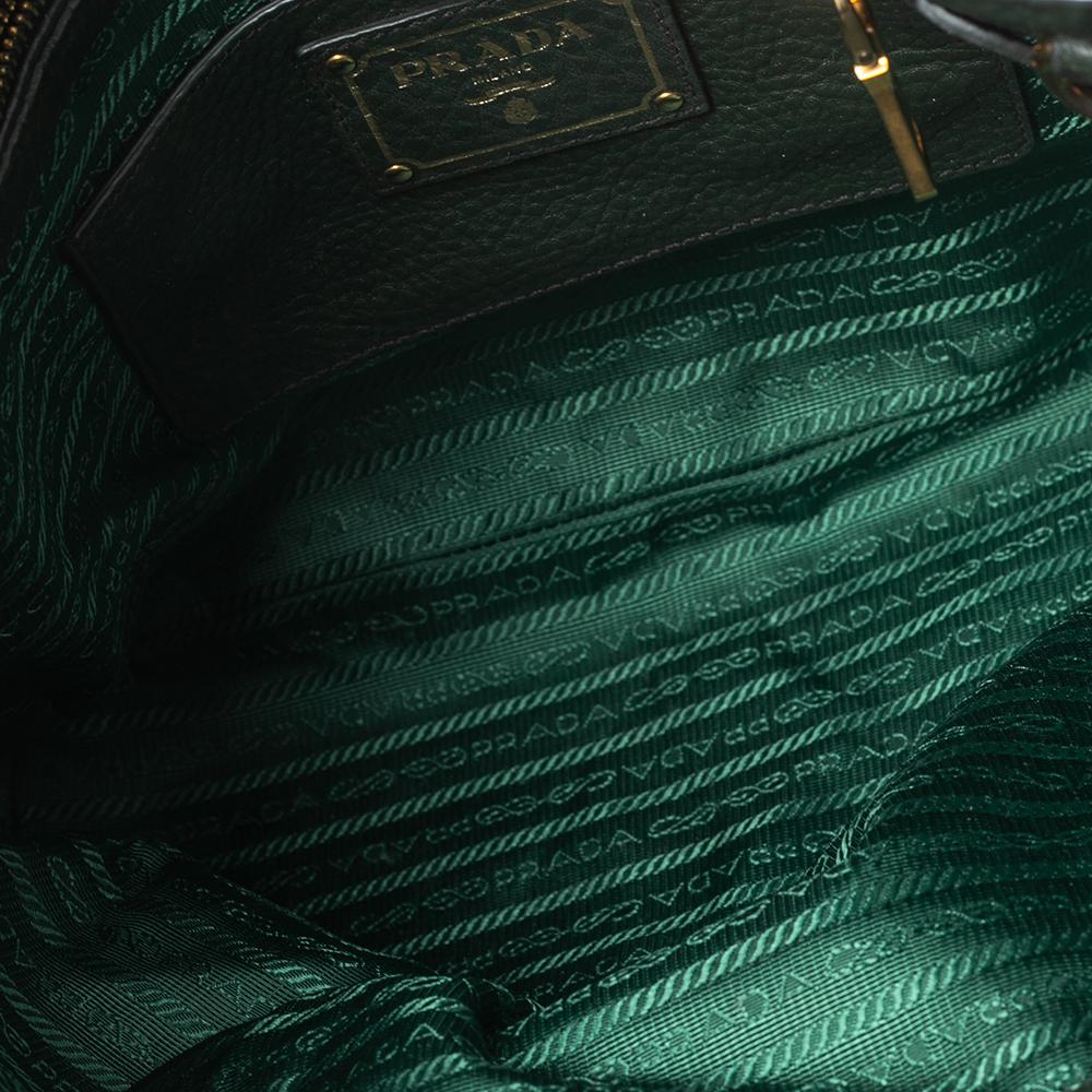 prada green leather bag