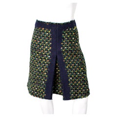 Gonna in tweed di lana verde di Prada, circa 2010