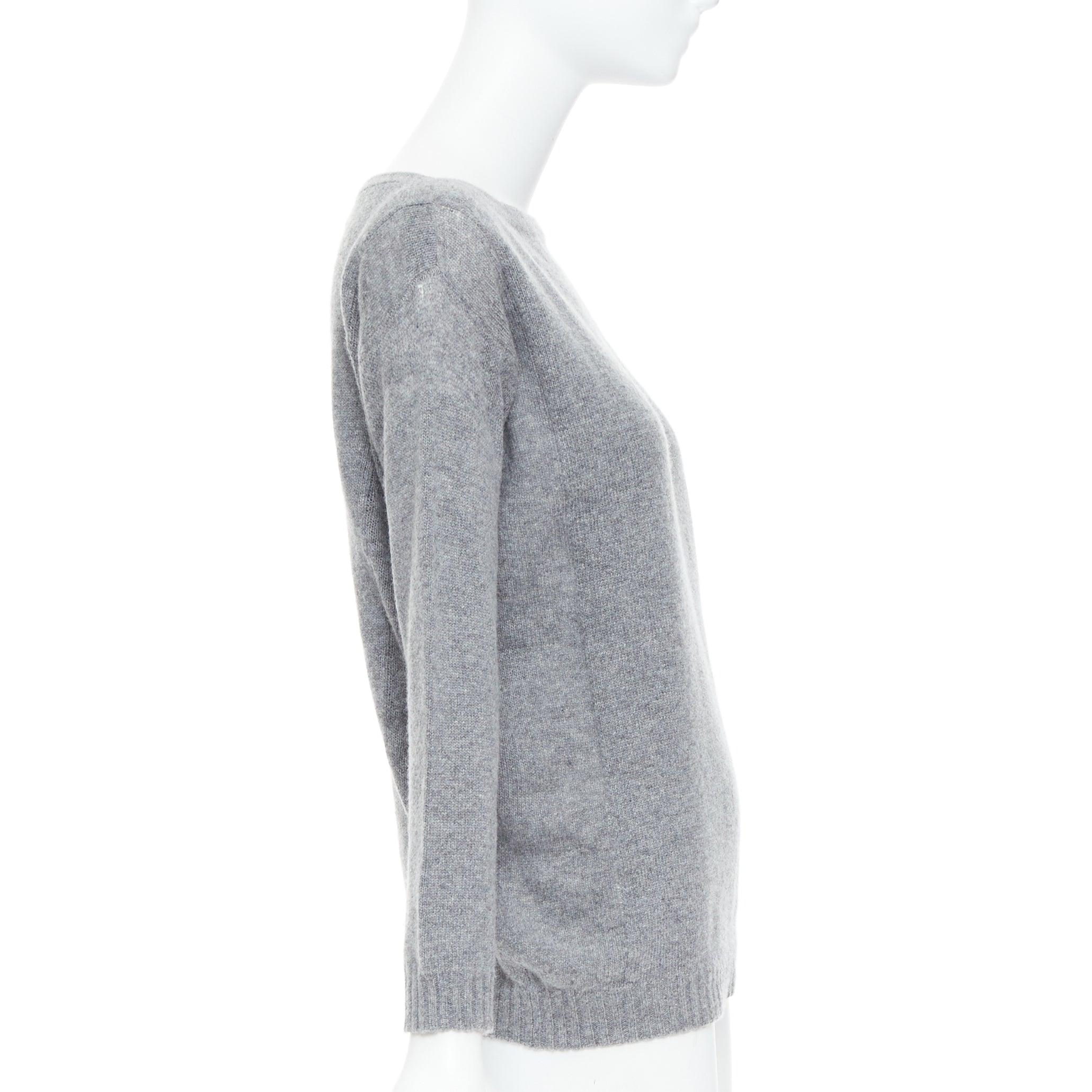 PRADA maglione grigio con maniche bateau e panelled crop In condizioni ottime in vendita a Hong Kong, NT