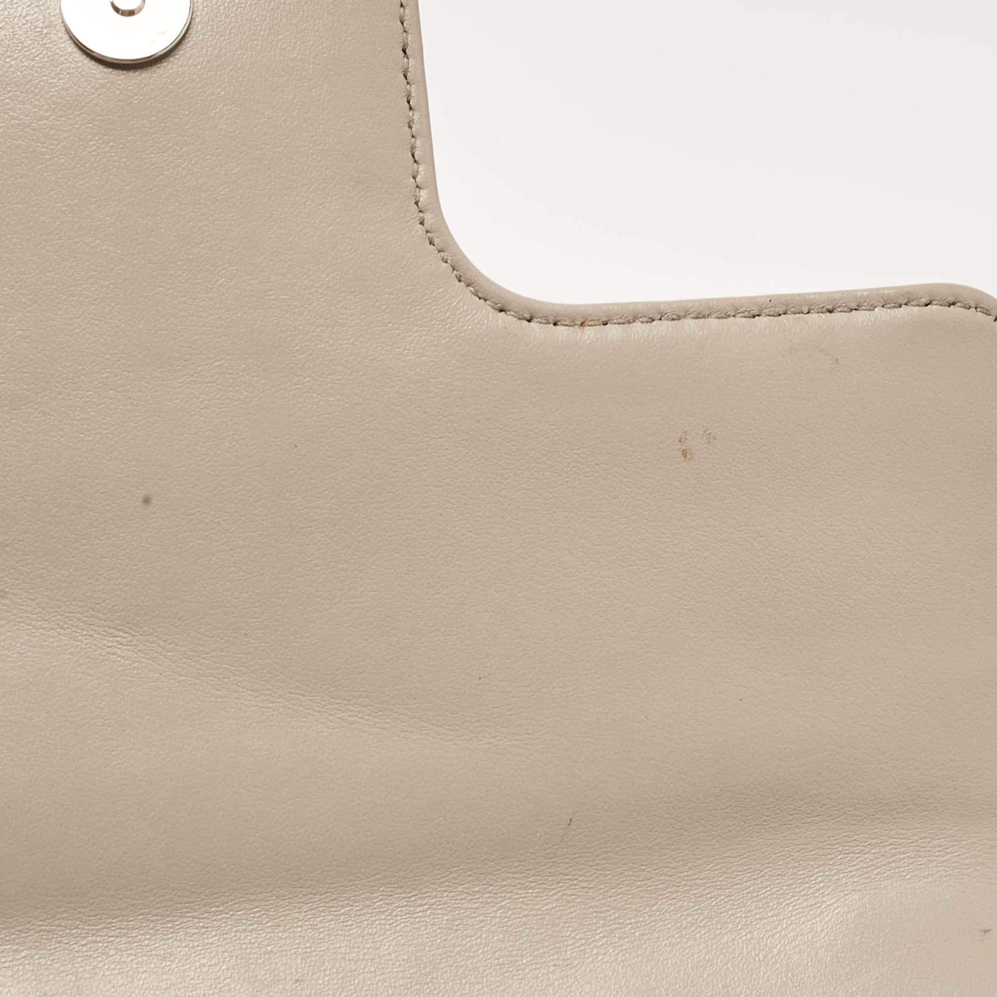 Prada Grey Diagramme Leather Flap Crossbody Bag For Sale 2