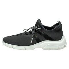 Prada - Sneakers basse in maglia grigia con logo Taglia 41