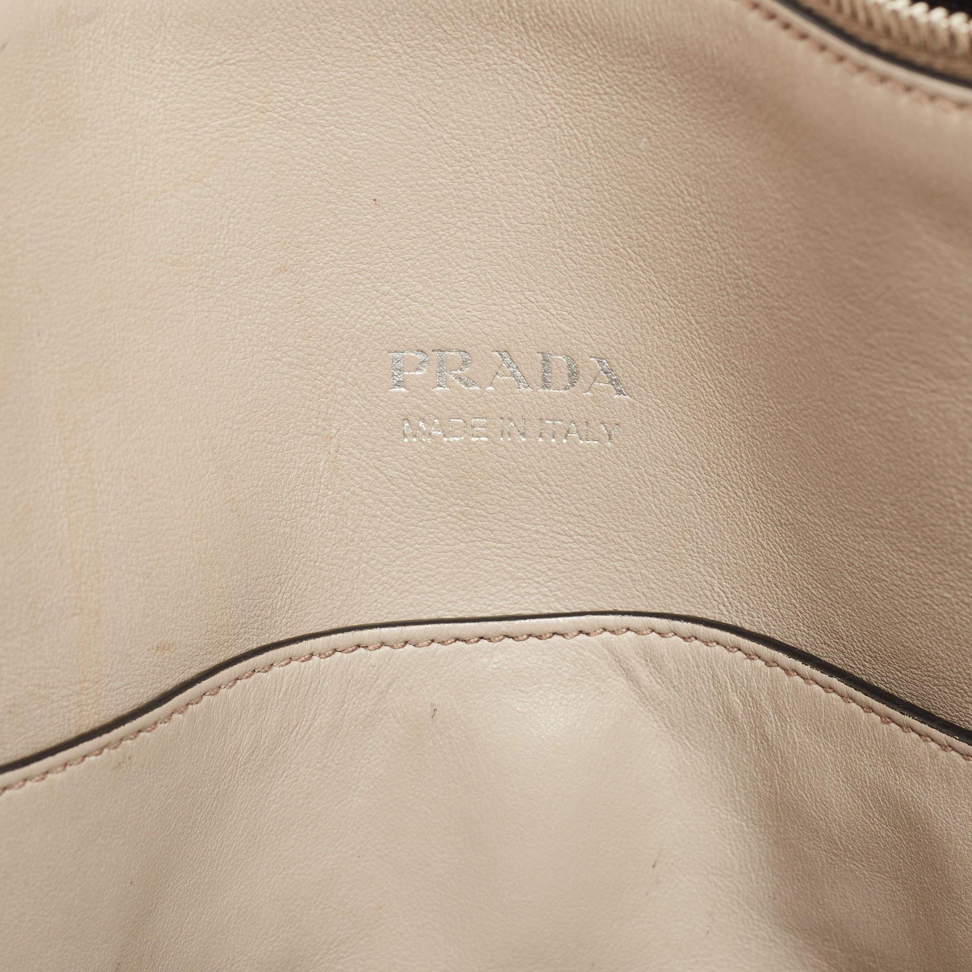Prada Grey Leather Concept Double Zip Tote 3