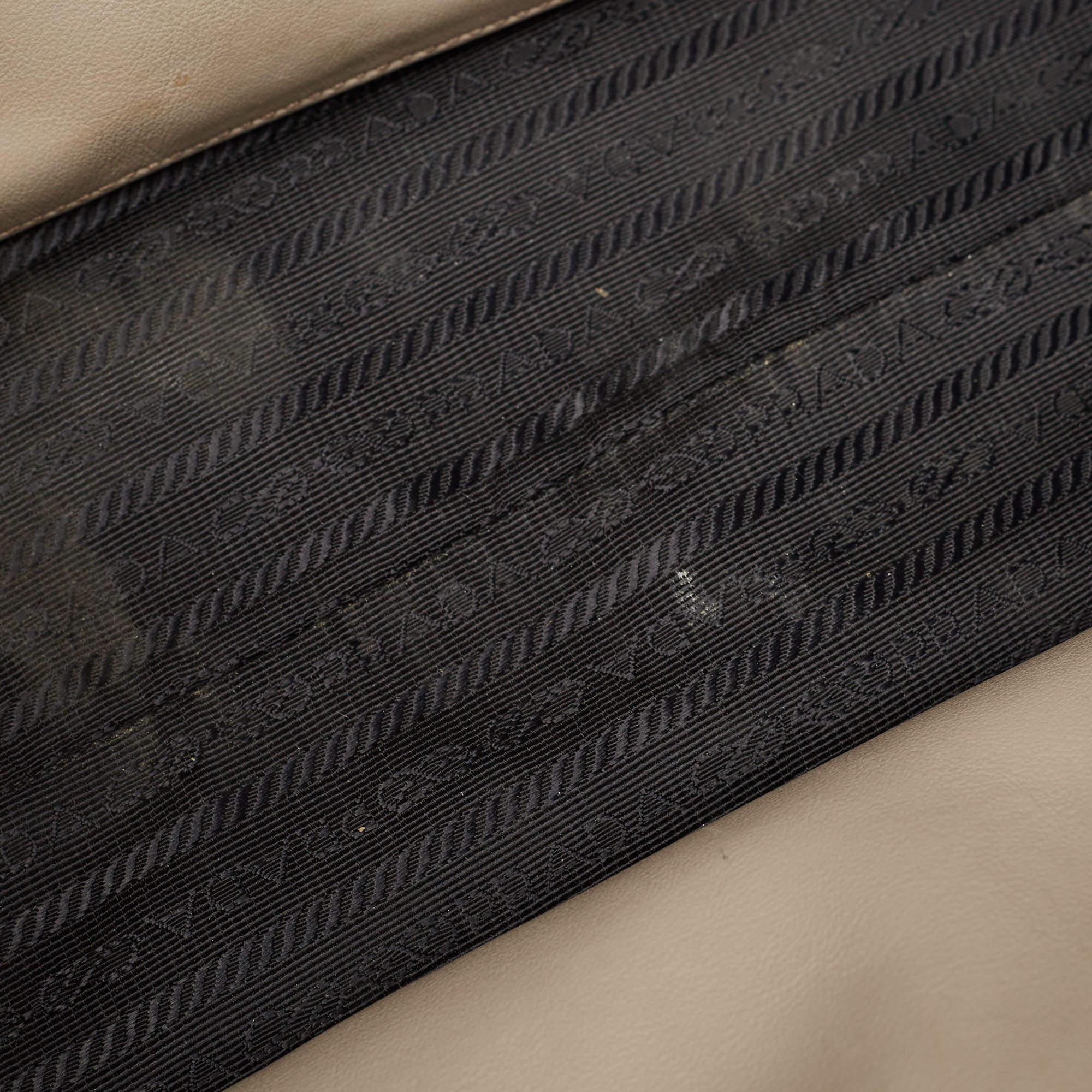Prada Grey Leather Concept Double Zip Tote 4