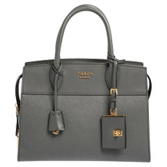 Prada Grey Leather Medium Esplanade Tote