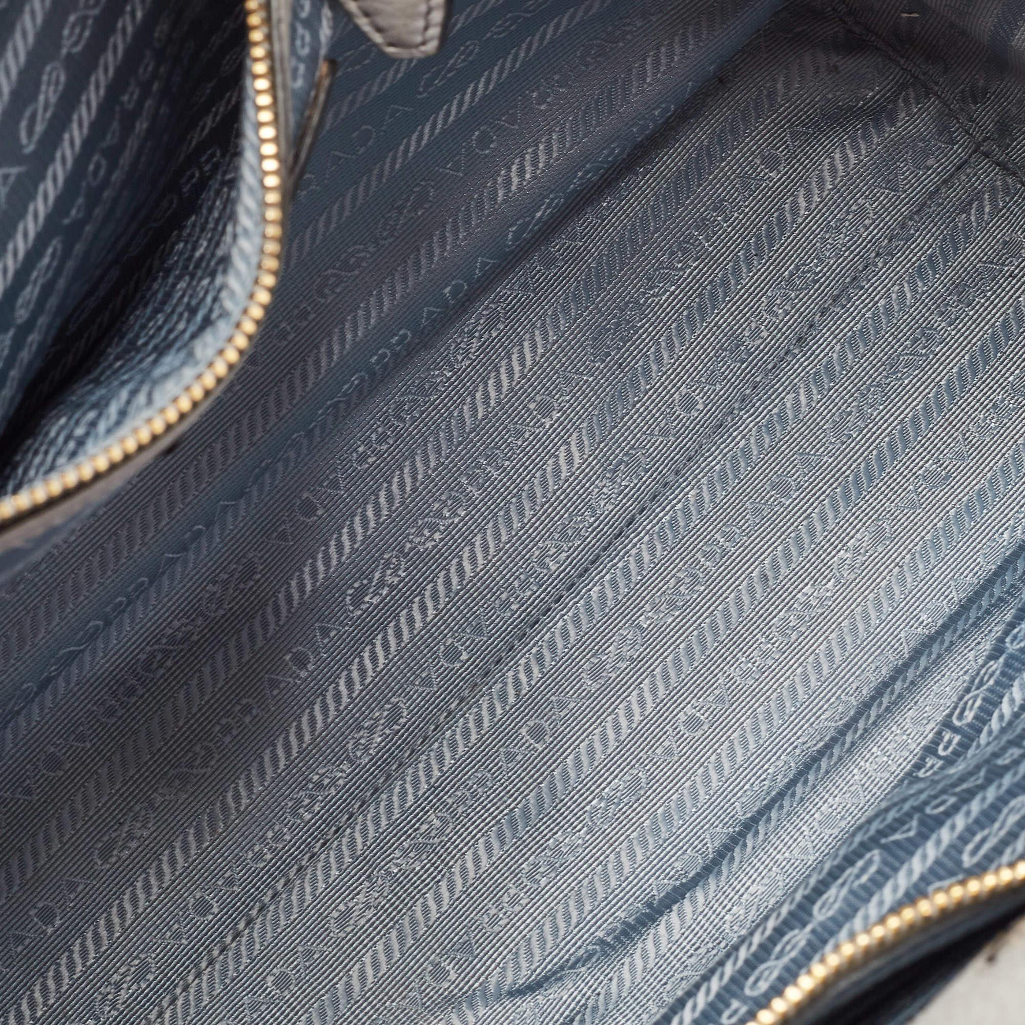 Prada Grey Leather Phenix Open Tote 5