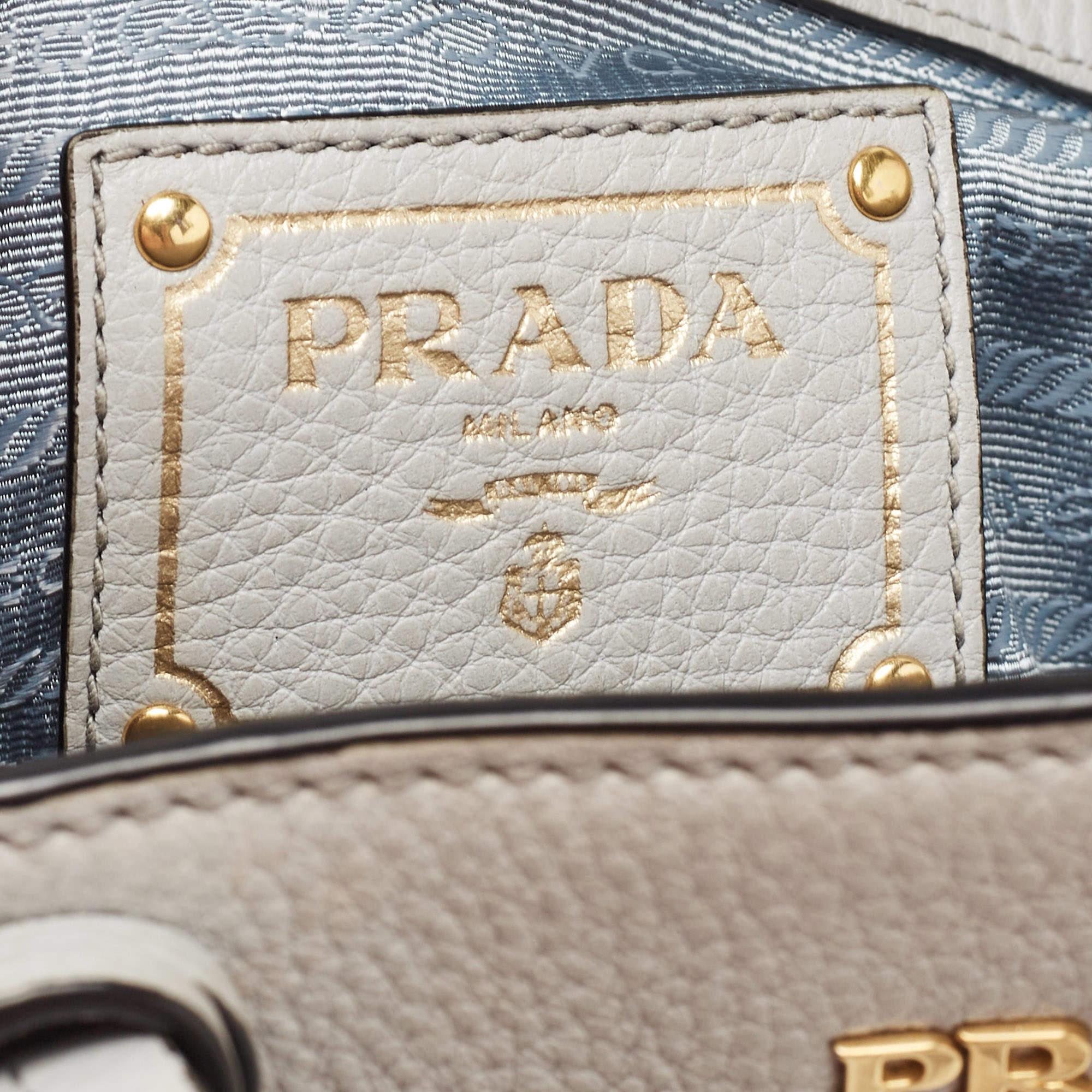 Prada Grey Leather Phenix Open Tote 6