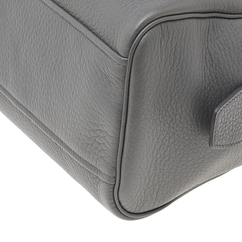 Prada Grey Leather Shoulder Bag 4