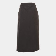 Prada Grau Mohair Bleistiftrock S