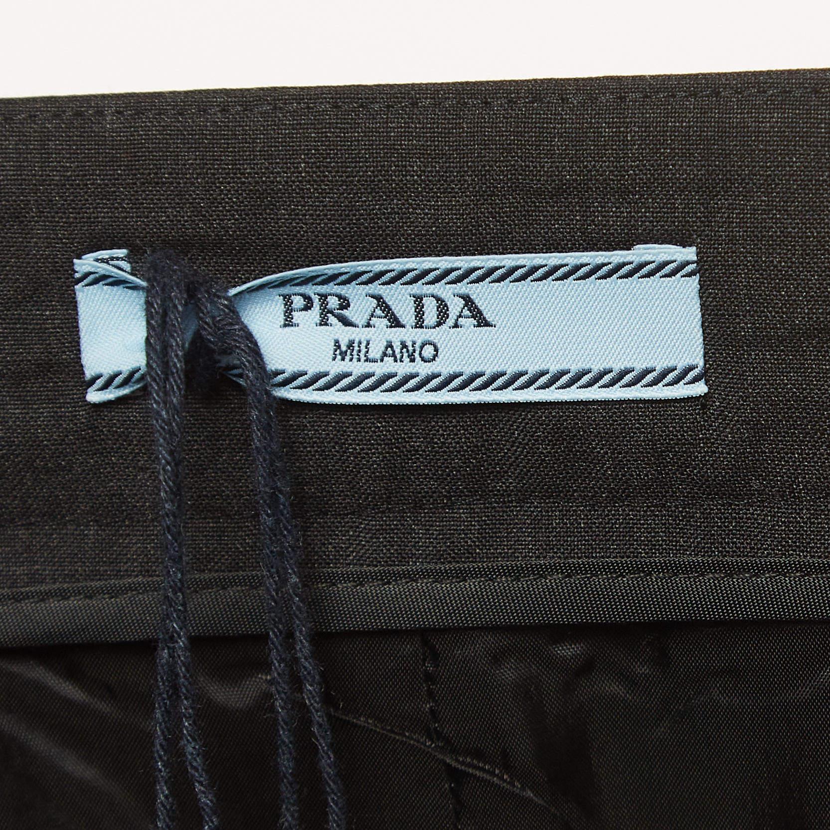 Prada Grey Mohair Pencil Skirt S In New Condition In Dubai, Al Qouz 2