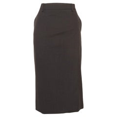 Prada Grey Mohair Pencil Skirt S