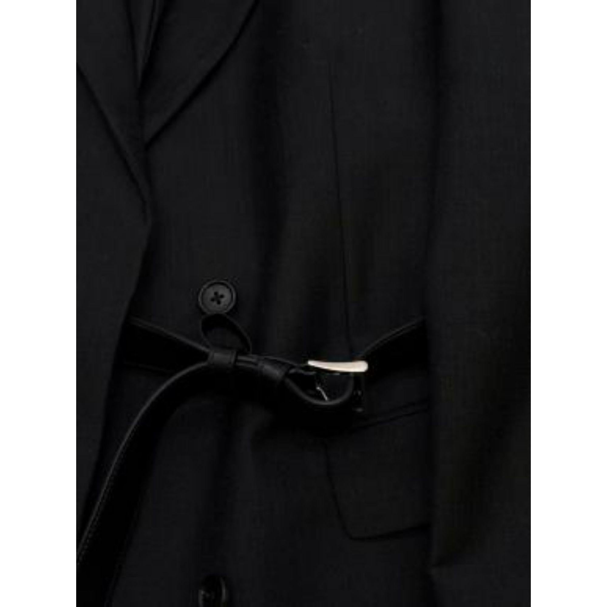 Men's Prada Grey Mohair Wool Buckled Double Breasted Suit For Sale