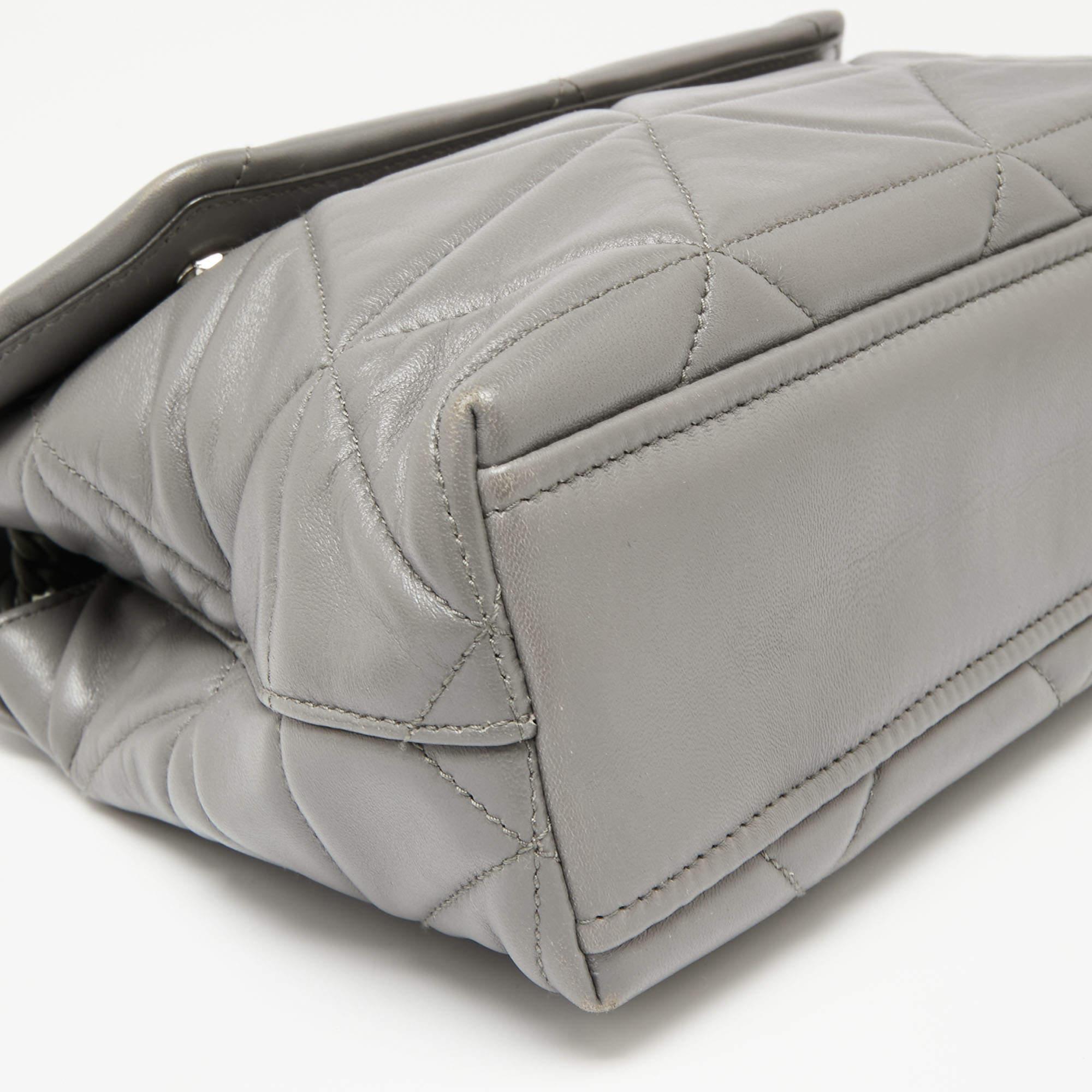 Gray Prada Grey Nappa Leather Large Spectrum Shoulder Bag