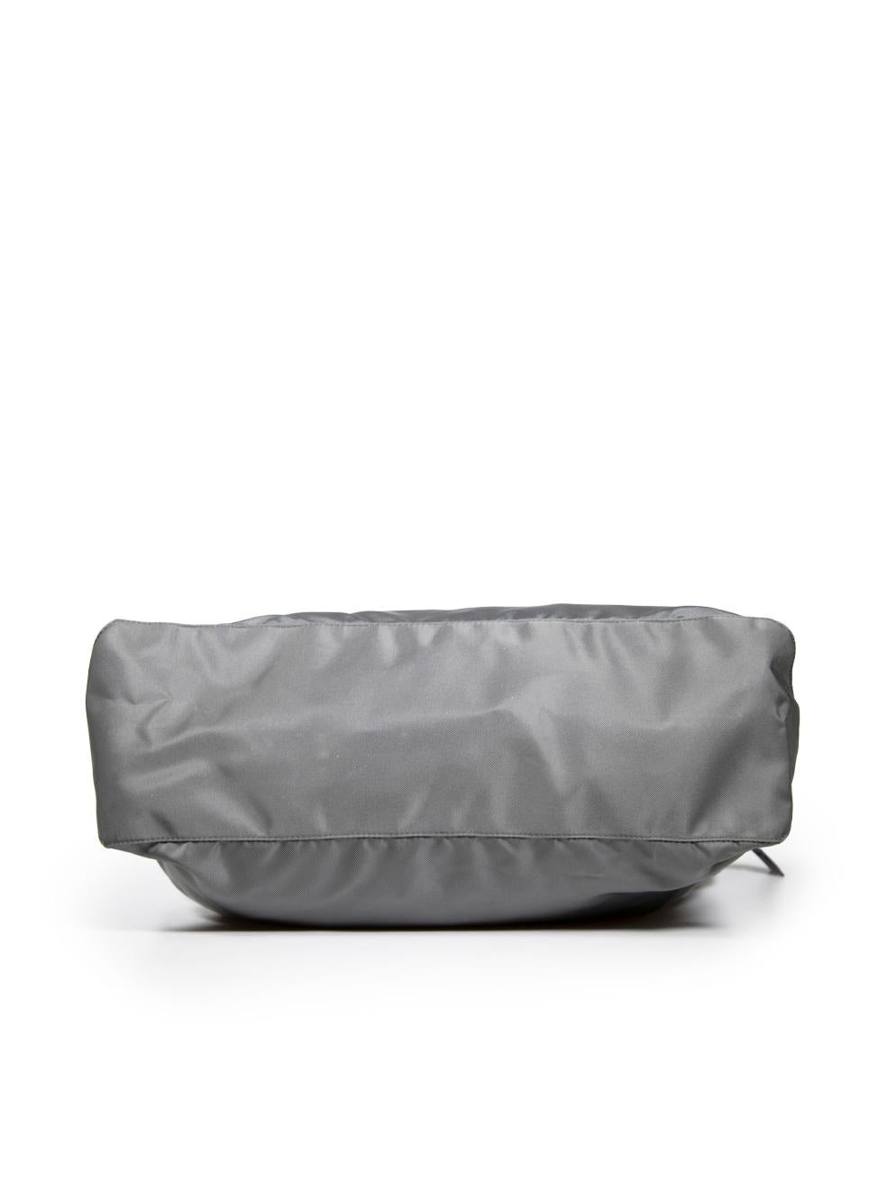 Women's Prada Grey Nylon Handbag For Sale