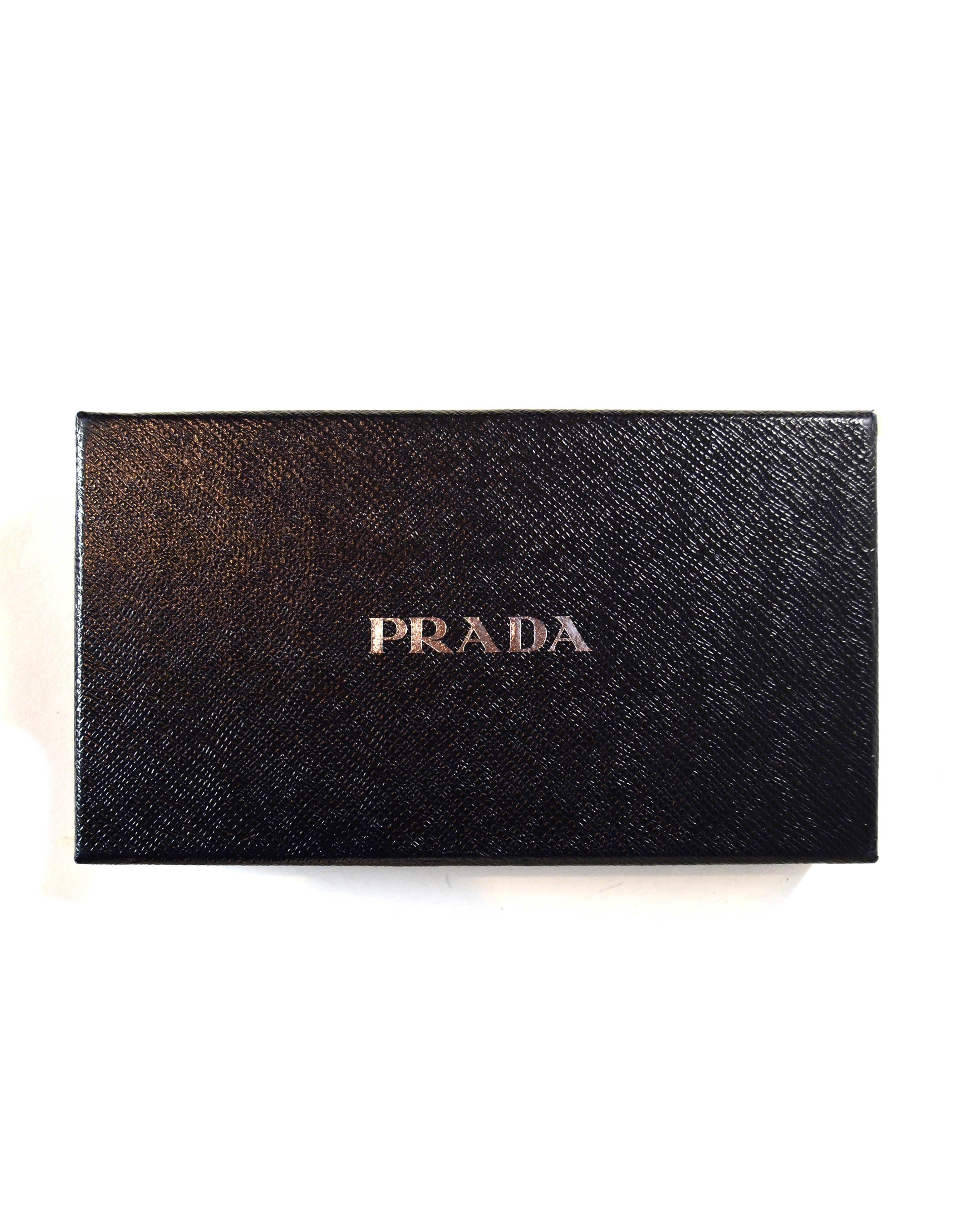 Prada Grey Saffiano Leather Zip Around Wallet 4