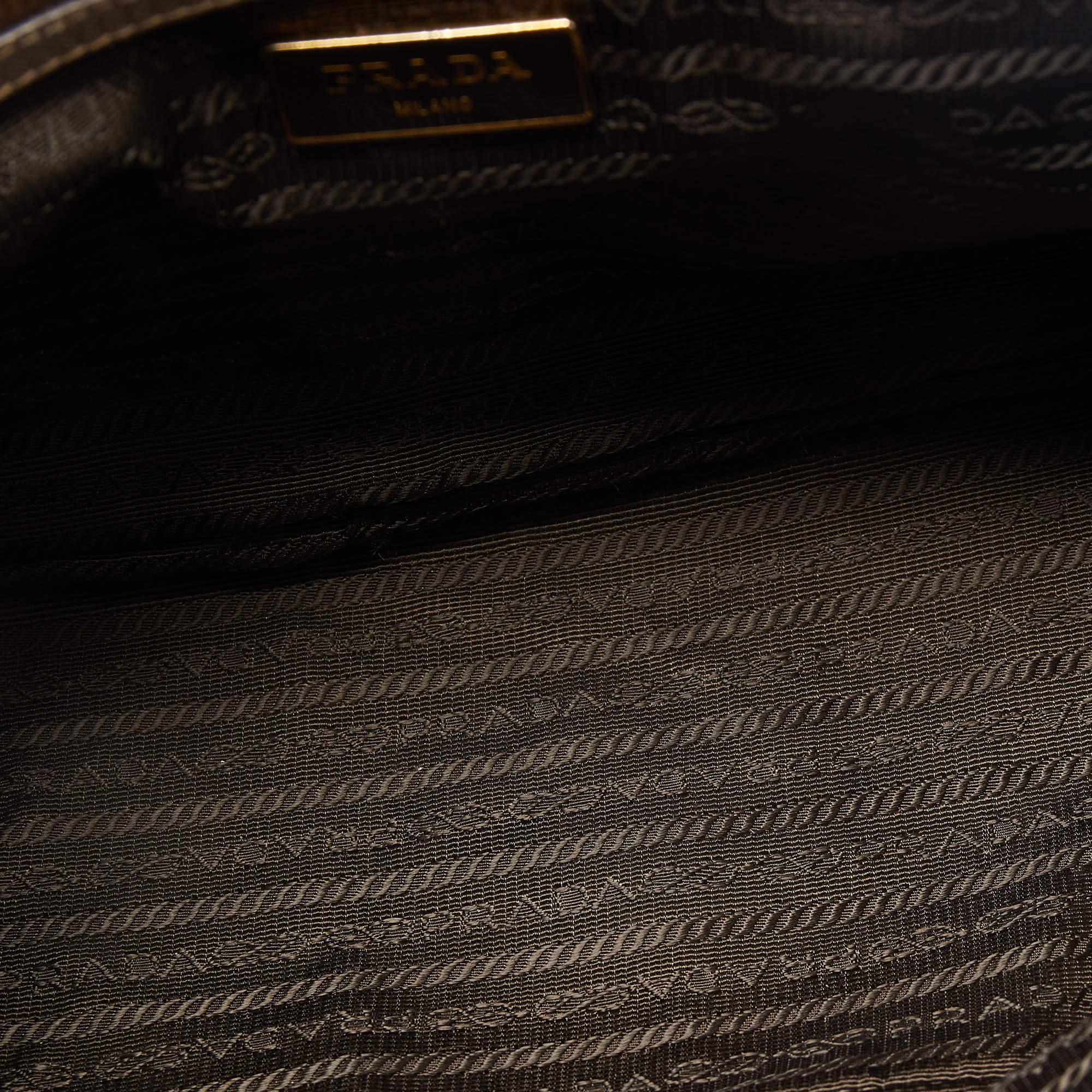Prada Grey Saffiano Lux Leather Small Galleria Double Zip Tote For Sale 6