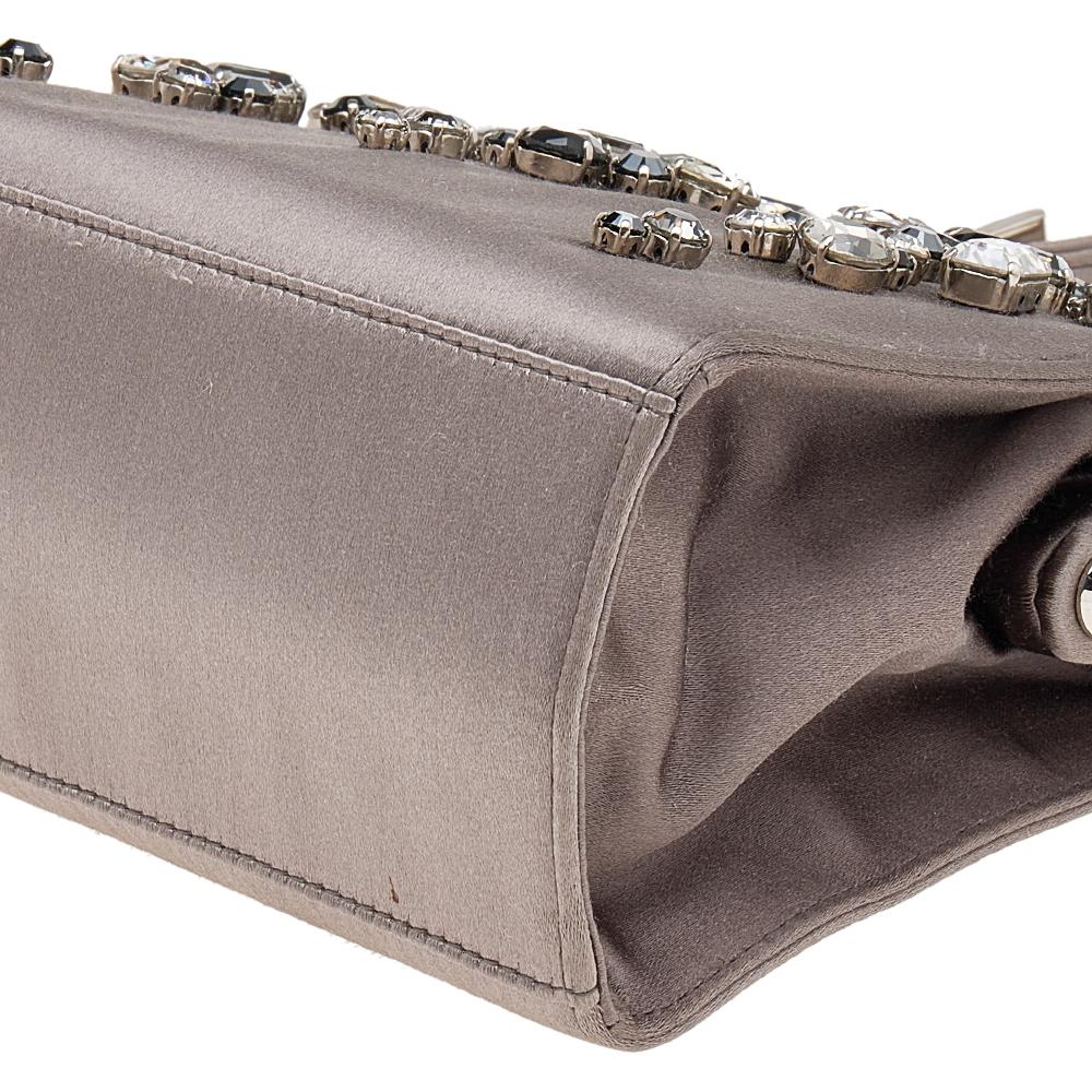 prada embellished satin mini pouch