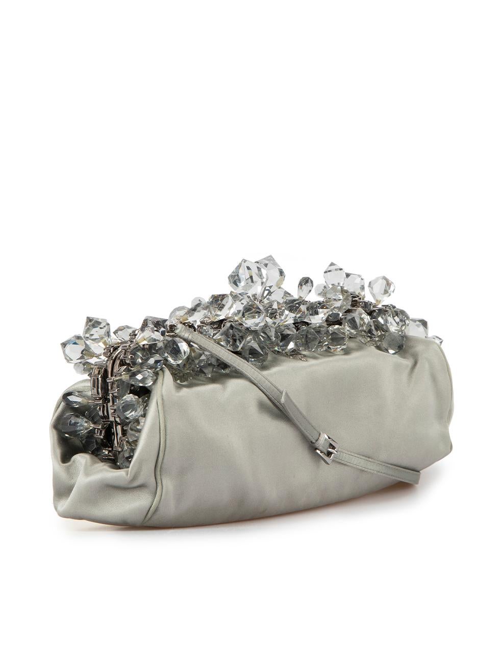 Prada Re-Edition 2005 Crystal-Embellished Satin Bag Silver in  Satin/Crystals with Silver-tone - US