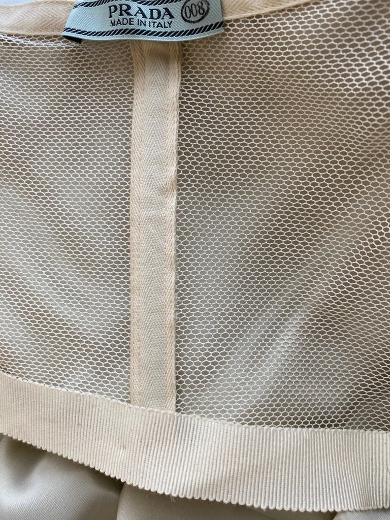 Prada Grey  Silk strapless cocktail Dress For Sale 7